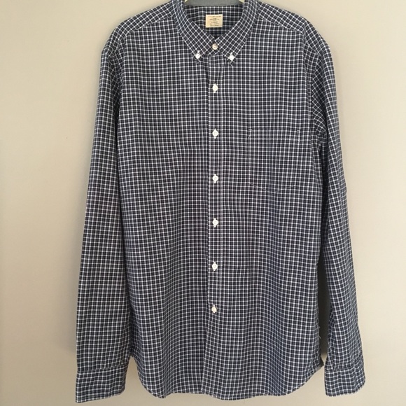 J Crew men’s navy/white button down. - Picture 3 of 4